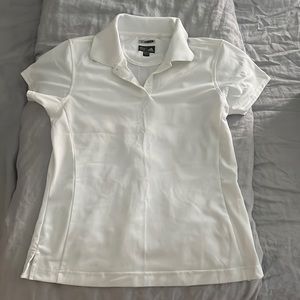 Adidas athletic golf tennis polo white - size S